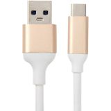 1m Round Wire USB 3.1 Type-c to USB 3.0 Data / Charger Cable  For Galaxy S8 & S8 + / LG G6 / Huawei P10 & P10 Plus / Xiaomi Mi 6 & Max 2 and other Smartphones (White + Gold)