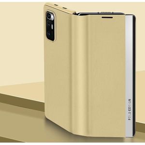 Voor Xiaomi Mi Mix Fold Matte First Layer Cowhide Folding Lederen Case