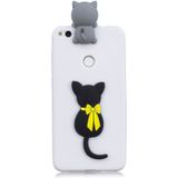 For Huawei P8 Lite 2017 3D Cartoon Pattern Shockproof TPU Protective Case(Little Black Cat)