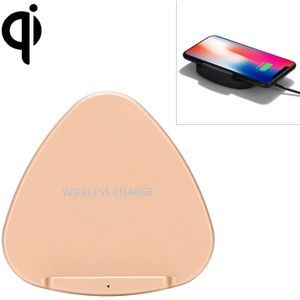 QK11 10W ABS + PC Fast Charging Qi Wireless Charger Pad  For iPhone  Galaxy  Huawei  Xiaomi  LG  HTC and Other QI Standard Smart Phones(Gold)