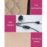 Car USB Seat Heater Cushion Warmer Cover Winter Heated Warm Mat  Style: Square (Black)
