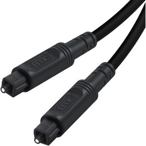 8m EMK OD4.0mm Square Port to Square Port Digital Audio Speaker Optical Fiber Connecting Cable(Black)