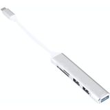 5 in 1 USB-C / Type-C 3.1 to SD / TF Card Slot + 3 USB 3.0 Ports Multifunctional Docking Station HUB (White)