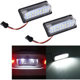 2 PCS LED License Plate Light 18-SMD Bulbs Lamps for Nissan/Teana 03 / Tada 03-08 /Sylphy 2008 /Sunny 2001-2006 2W 120LM 6000K  DC12V(White Light)