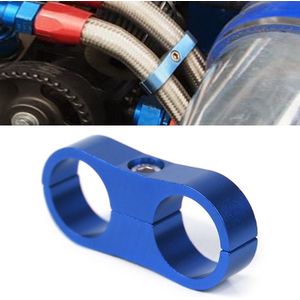 AN6 Automotive 2-hole High Pressure Tubing Fixing Clip Car Tubing Clamp Aluminum Alloy Clip Tubing Separator  Random Color Delivery