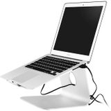 SOPI ZJ-001 Classic Style Aluminum Cooling Stand with Cool Fan for Laptop  Suitable for Mac Air  Mac Pro  iPad  and Other Laptops (Silver)