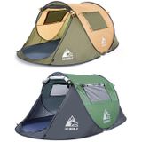 Hewolf 1766 Outdoor Automatic Windproof Quick-Opening Tent Camping Sunscreen Tent For 2-3 People (Army Green)