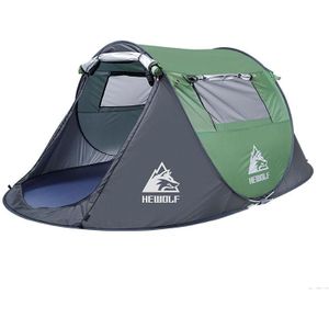 Hewolf 1766 Outdoor Automatic Windproof Quick-Opening Tent Camping Sunscreen Tent For 2-3 People (Army Green)