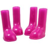 4 PCS/Set Pet Rain Boots Waterproof Non-slip Dog Shoes  Size:L(Purple)
