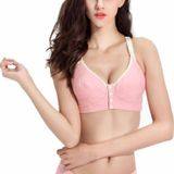 Cotton Nursing Bra Maternity Pregnancy Sports Nursing Breast Feeding Bras  Size:80C(Pink)