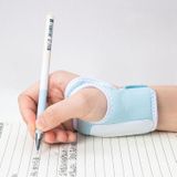 Pen-Holding Posture Wrist Correction Belt Primary School Students Writing Anti-Hook Wrist Corrector Size: M (Blue)