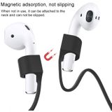 Wireless Bluetooth Headset Anti-lost Rope Magnetic Silicone Lanyard for Apple AirPods 1 / 2(White)