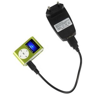 TF (Micro SD) Card Slot MP3 Player with LCD Screen  Metal Clip (Light Green)
