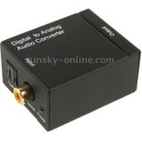 Digital Optical Coaxial Toslink to Analog RCA Audio Converter(Black)