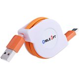 1m 2A 110 Copper Core Wires Retractable USB-C / Type-C to USB Data Sync Charging Cable  For Galaxy S8 & S8 + / LG G6 / Huawei P10 & P10 Plus / Xiaomi Mi6 & Max 2 and other Smartphones(Orange)