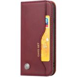 Knead Skin Texture Horizontal Flip Leather Case for iPhone 6/iPhone 7/iPhone 8  with Photo Frame & Holder & Card Slots & Wallet(Wine Red)