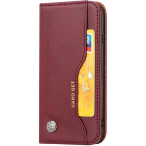 Knead Skin Texture Horizontal Flip Leather Case for iPhone 6/iPhone 7/iPhone 8  with Photo Frame & Holder & Card Slots & Wallet(Wine Red)