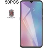 50 PCS Non-Full Matte Frosted Tempered Glass Film for Xiaomi Mi 9  No Retail Package