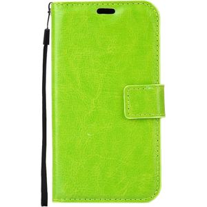 For Galaxy A5 (2017) / A520 Crazy Horse Texture Horizontal Flip PU Leather Case with Holder & Card Slots & Wallet & Photo Frame & Lanyard & Magnetic Buckle (Green)