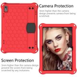 For Lenovo Tab 4 10 TB-X304F/N Honeycomb Design EVA + PC Material Four Corner Anti Falling Flat Protective Shell with Strap(Red+Black)