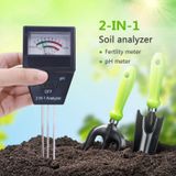 2 in 1 Soil PH Meter Fertility Tester Instrument Gardening Tools with 3 Probes