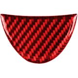 Car Carbon Fiber Steering Wheel Decorative Sticker for BMW Mini  Left and Right Drive Universal (Red)