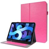 For iPad Pro 12.9 inch (2020) Crazy Horse Texture Horizontal Flip Leather Case with 2-folding Holder & Card Slot(Rose Red)