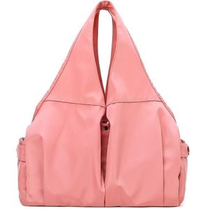 Female Dry And Wet Separation Sports Gym Bag Handbag Duffel Bag Short Distance Light Swimming Bag(Deep Pink )