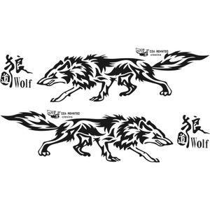 D-70 Wolf Totem Car Stickers Car Personality Modified Car Stickers(Black)
