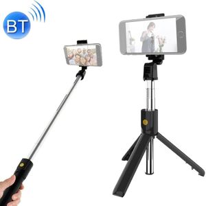 K10 Bluetooth 4.0 Mobile Phone Adjustable Bluetooth Selfie Stick Self-timer Pole Tripod (Black)