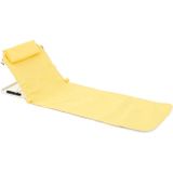 Outdoor Portable Folding Sitting And Reclining Dual-Purpose Chair Fishing Chair Outdoor Camping Recliner Lunch Break Chair  Spec: Single Layer Oxford Cloth (Yellow)