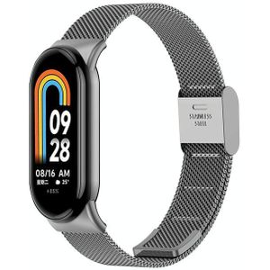 Voor Xiaomi Mi Band 8 Milanese gesp metalen horlogeband