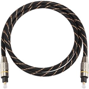 1m OD6.0mm Gold Plated Metal Head Woven Net Line Toslink Male to Male Digital Optical Audio Cable