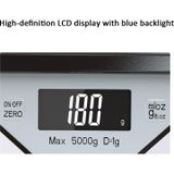 5kg/1g Kitchen Electronic Scale Coffee Scales Baking Food Scale Pallet Scale Pet Scale(Black Yellow)