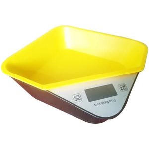 5kg/1g Kitchen Electronic Scale Coffee Scales Baking Food Scale Pallet Scale Pet Scale(Black Yellow)