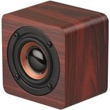 Q1 Wooden Mini Portable Mega Bass Wireless Bluetooth Speaker (Red)