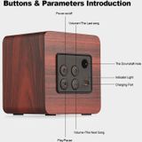 Q1 Wooden Mini Portable Mega Bass Wireless Bluetooth Speaker (Red)