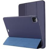 TPU Horizontal Flip Leather Case with Three-folding Holder For iPad Pro 12.9 2021/2020/2018(Blue)