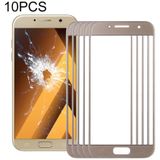 10 PCS Front Screen Outer Glass Lens for Samsung Galaxy A7 (2017) / A720(Gold)