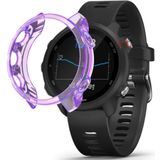 For Garmin Forerunner 245 TPU Translucent Watch Case(Purple)