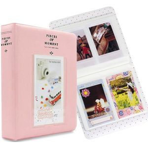 64 Pockets Name Card Pieces for Fujifilm Instax Mini 8 /7s /70 /25 /50s /90(Pink)