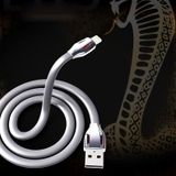 REMAX RC-035i Laser Series 1m 2.1A 8 Pin to USB Data Sync Charger Cable with LED Indicator For iPhone 11 Pro Max / iPhone 11 Pro / iPhone 11 / iPhone XR / iPhone XS MAX / iPhone X & XS / iPhone 8 & 8 Plus / iPhone 7 & 7 Plus (White)