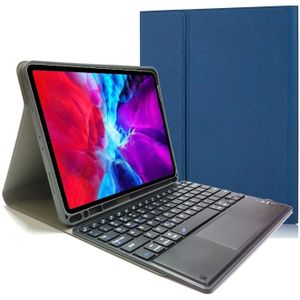 RK11C Detachable Touch Bluetooth Keyboard TPU Horizontal Flip Leather Case for iPad Pro 11 2020 / 2018 with Holder & Pen Slot(Blue)