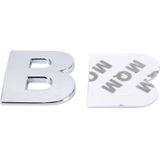 Car Vehicle Badge Emblem 3D English Letter B Self-adhesive Sticker Decal  Size: 4.5*4.5*0.5cm