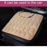 Car USB Seat Heater Cushion Warmer Cover Winter Heated Warm Mat  Style: Square (Beige)