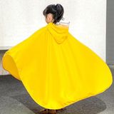 Cycling Children Raincoat Students Thickened Waterproof Cape Poncho  Size: XXL(Yellow)