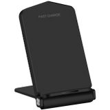 Q200 5W ABS + PC Fast Charging Qi Wireless Fold Charger Pad  For iPhone  Galaxy  Huawei  Xiaomi  LG  HTC and Other QI Standard Smart Phones(Black)