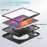 Shockproof TPU + PC Protective Case with 360 Degree Rotation Foldable Handle Grip Holder & Pen Slot For iPad Pro 12.9 2020 / 2018(Black)