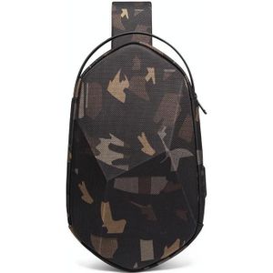 BANGE Chest Bag Men Shoulder Bag Hard Shell Polyhedron Messenger Bag (Camouflage)