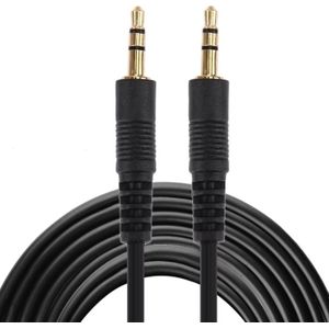 Aux Cable  3.5mm Male Mini Plug Stereo Audio Cable  Length: 5m (Black + Gold Plated Connector)